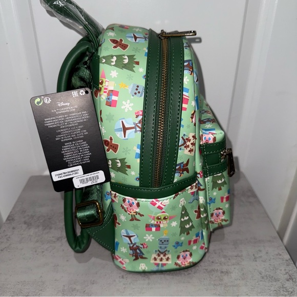 Loungefly Star Wars The Mandalorian Chibi Holidays Backpack - Picture 2 of 6